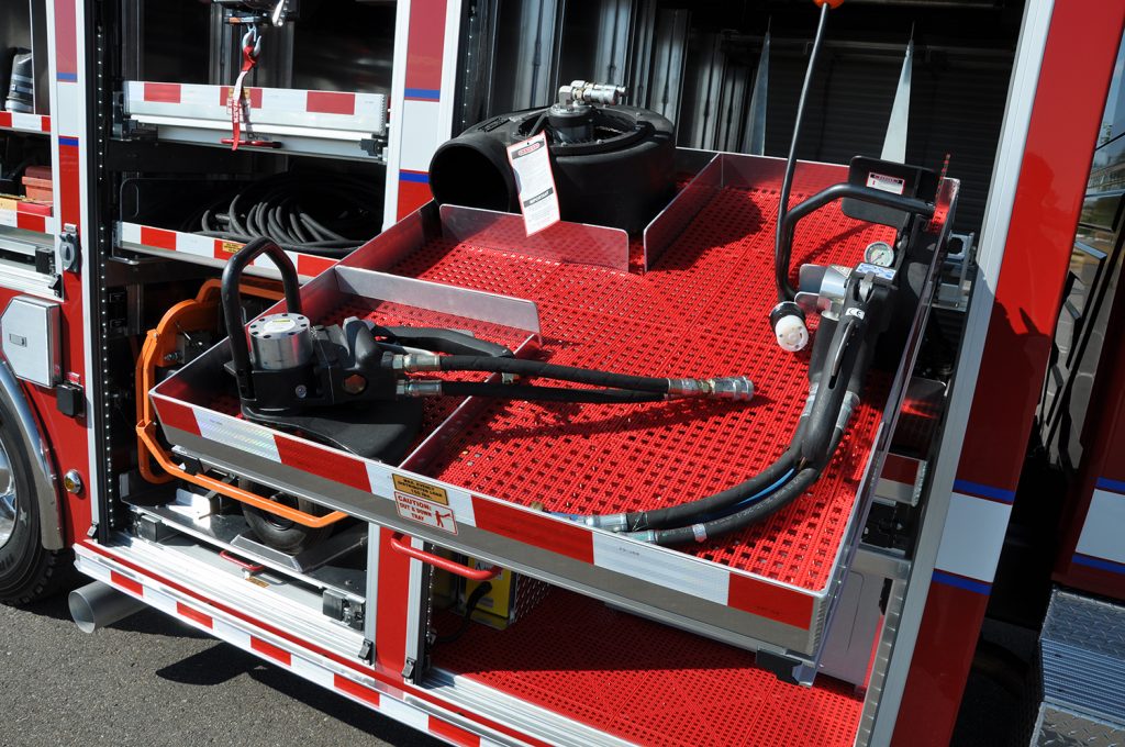Fire Truck Cargo Slides | 84 Series Tilt Tray Design | Tilt Slide Tray